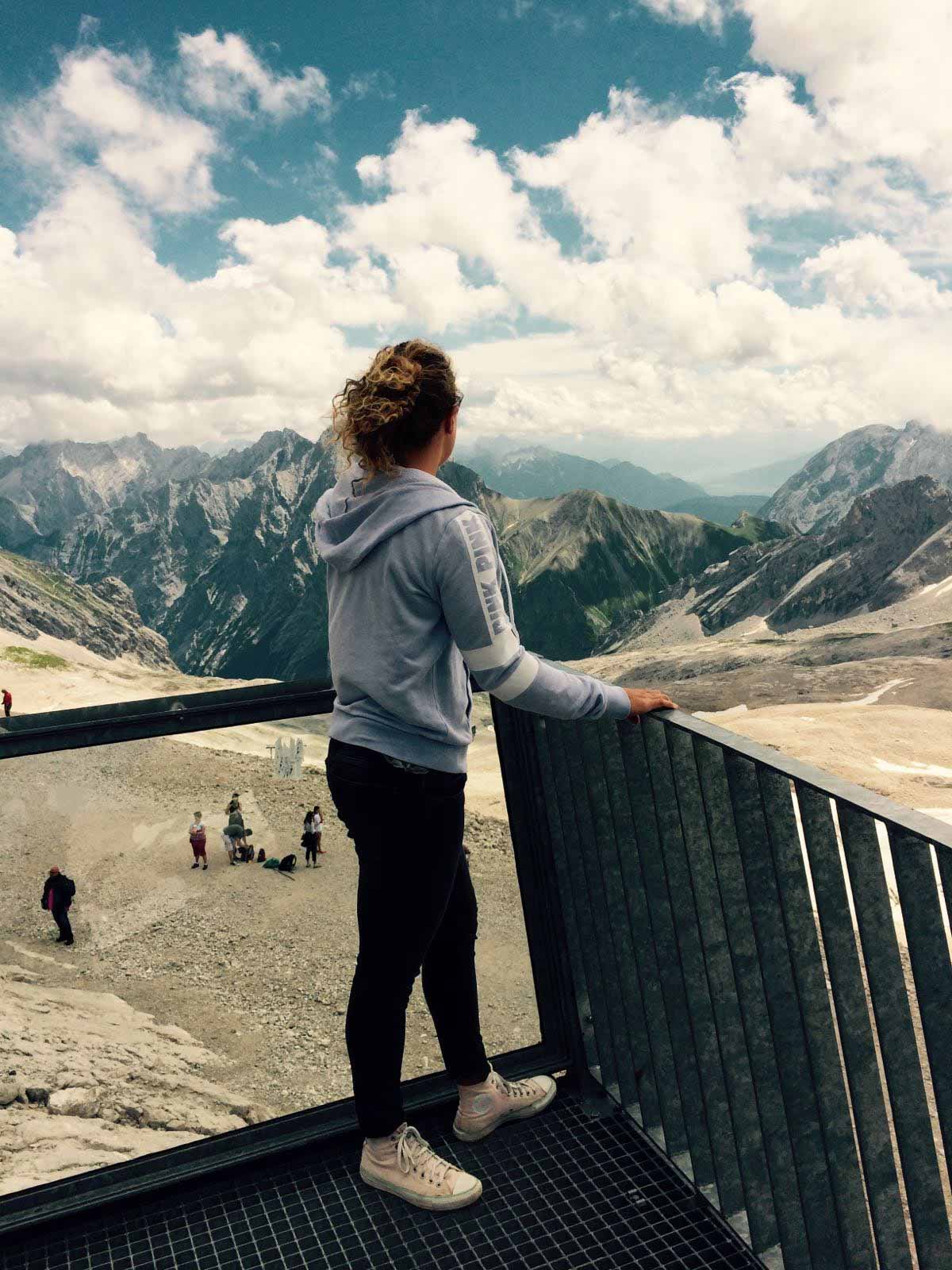 Anna Lena Friedsam macht Urlaub auf der Zugspitze